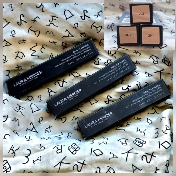 3PC Laura Mercier Real Flawless Weightless Perfecting Concealer 2C1 2N1 3N1 SET